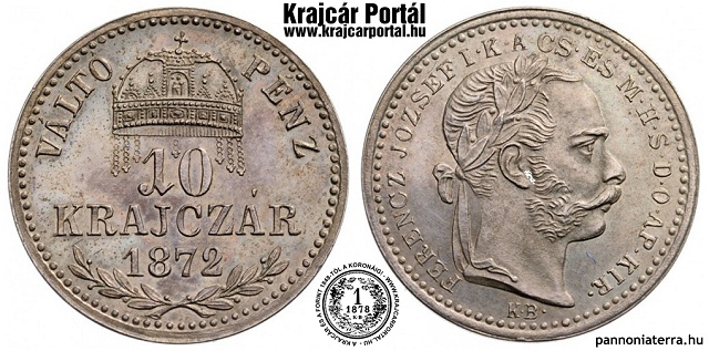 1872-es 10 krajczr KB (Krmcbnya) Vlt Pnz - (1872 10 krajczar)