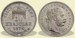 1876-os 10 krajczár KB (Körmöcbánya) Váltó Pénz - (1876 10 krajczar)
