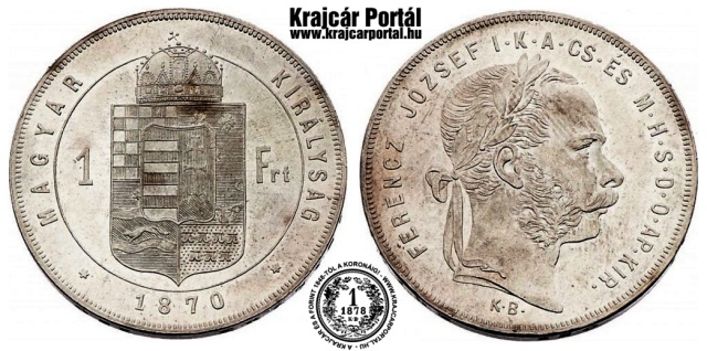 1870-es 1 forint KB (Krmcbnya) - (1870 1 forint)