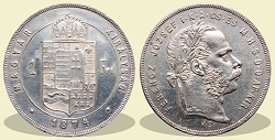1874-es 1 forint KB (Körmöcbánya) - (1874 1 forint)