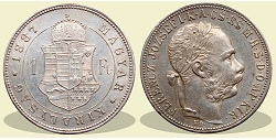 1887-es 1 forint KB (Körmöcbánya) - (1887 1 forint)