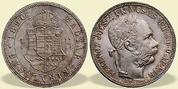 1890-es 1 forint barokk címer - (1890 1 forint barokk címer)
