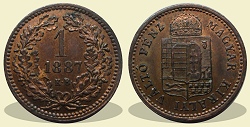 1887-es 1 krajczár - (1887 1 krajczar)