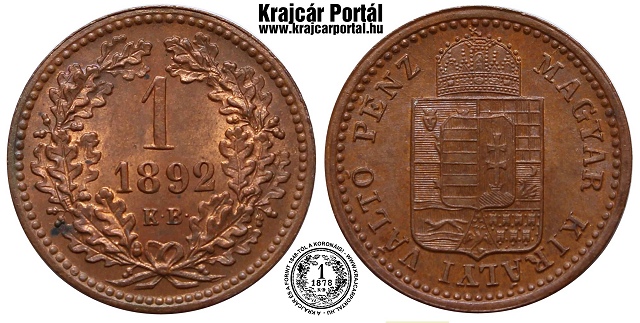 1892-es 1 krajczr - (1892 1 krajczar)