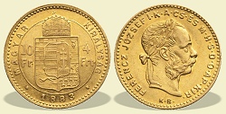 1883-as 4 forint / 10 Frank KB (Krmcbnya) - (1883 4 forint / 10 Frank)