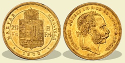1870-es 8 forint / 20 Frank GYF (Gyulafehrvr) - (1870 8 forint / 20 Frank)