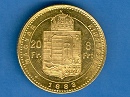 1883-as 8 forint / 20 frank - (1883 8 forint / 20 frank)