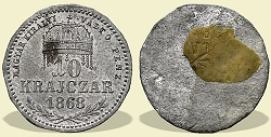 Alumnium prbaveret 1868-as 20 krajcr - (1868 20 krajczrar)