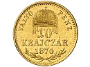 Arany prbaveret 1874-es 10 krajcr - (1874 10 krajczrar)